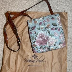 Patricia Nash Floral Crossbody Bag - Pink and Blue